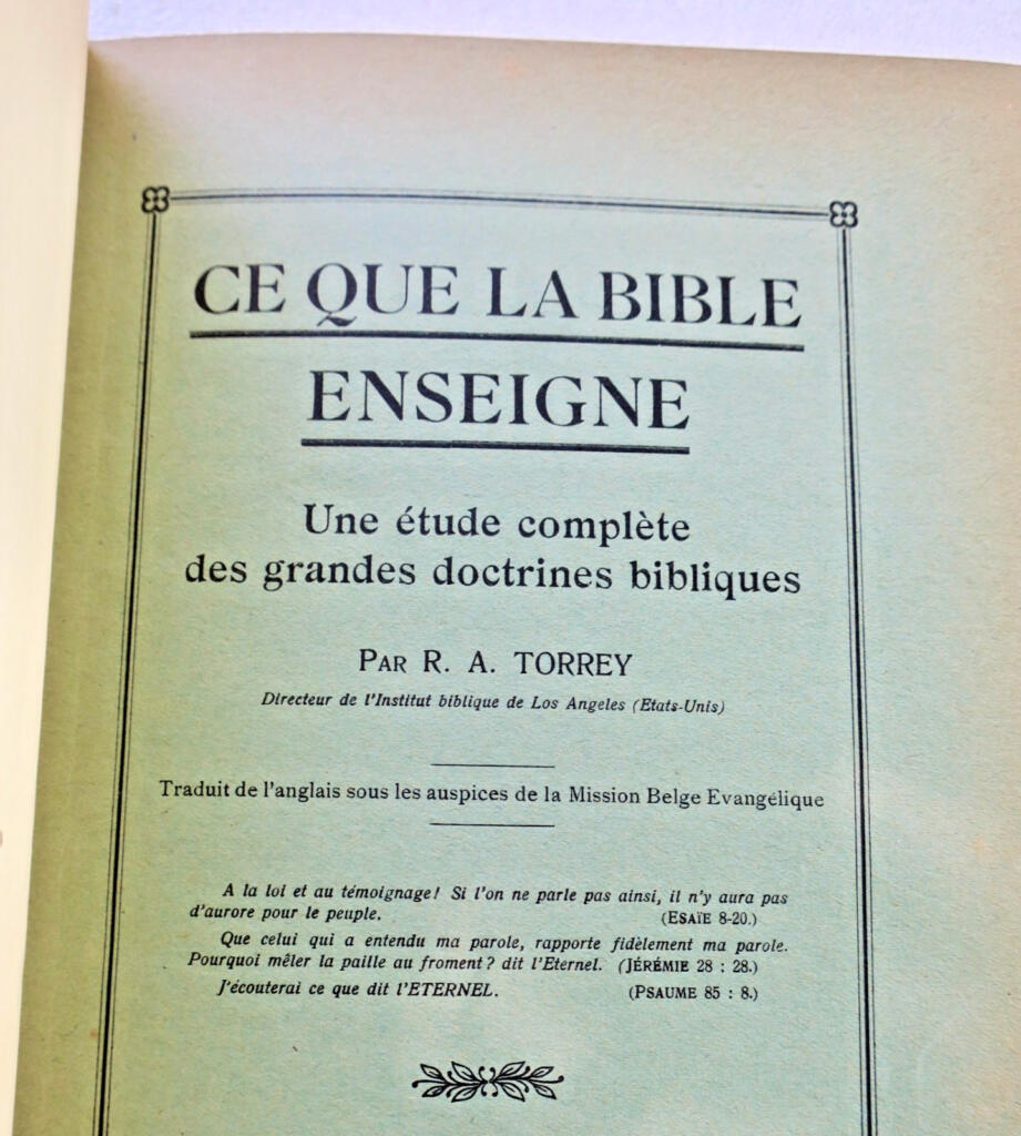 Biblische Lehren von R.A. Torrey