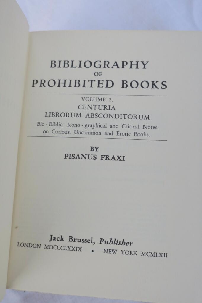 Bibliography of Prohibited Books 1962