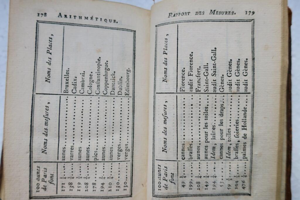 bibliothèque universelle des dames arithmétique 1789