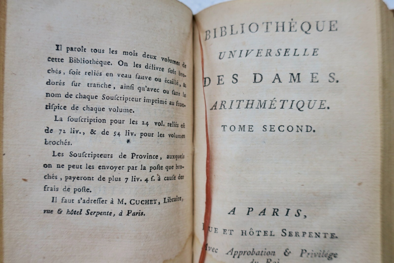 Universal Library of Arithmetic for Ladies<span class="lla-card-orig-wrap"><span class="lla-card-orig">❦ bibliothèque universelle des dames arithmétique 1789</span></span> - La Librairie Antique