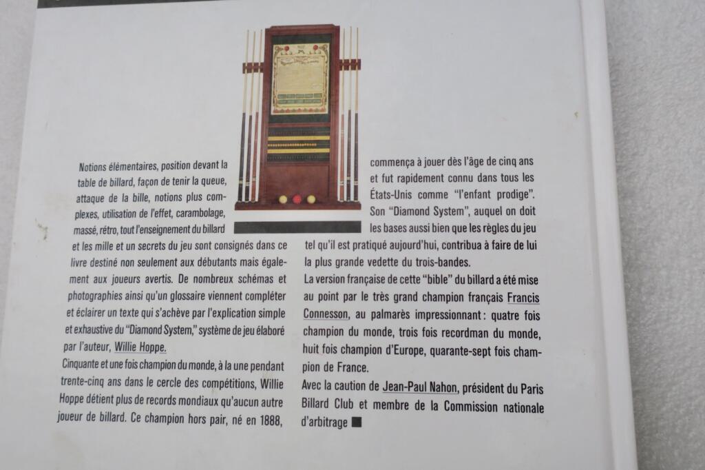 Billard Hoppe Le billard Connaissance et technique