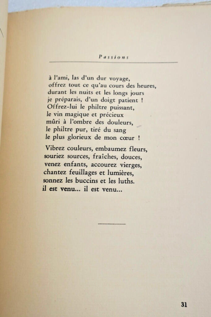 White Passions. Poems 1934