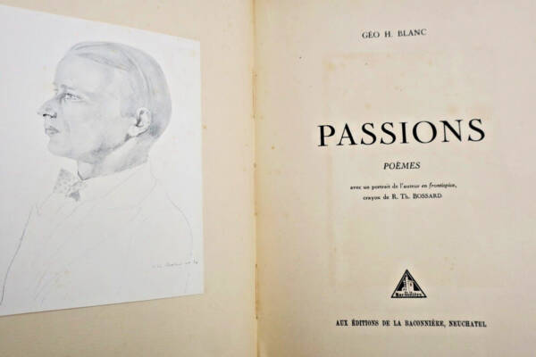 BLANC PASSIONS. Poèmes 1934