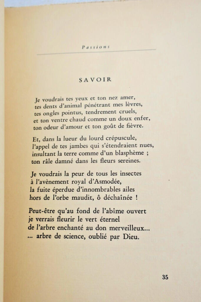 White Passions. Poems 1934