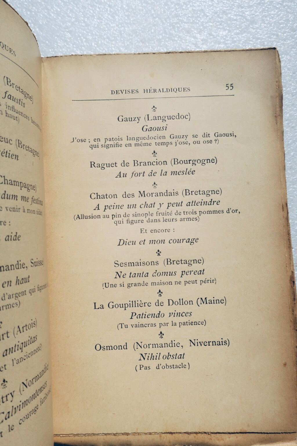 blason La Roque Héraldique de France. Devises héraldiques 1890