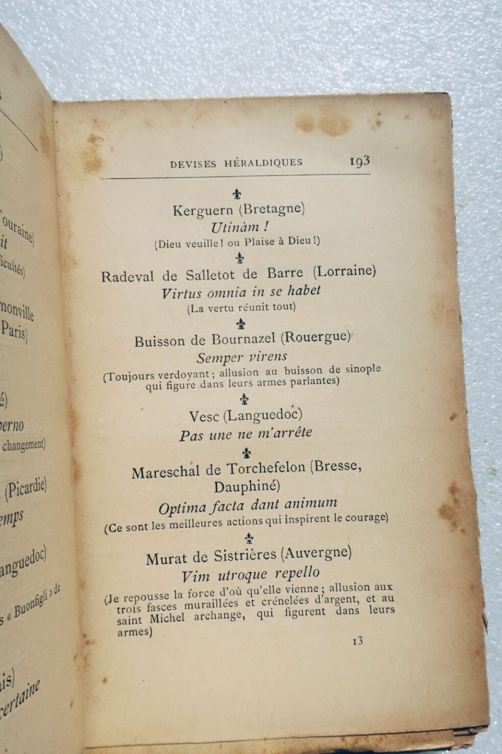 blason La Roque Héraldique de France. Devises héraldiques 1890
