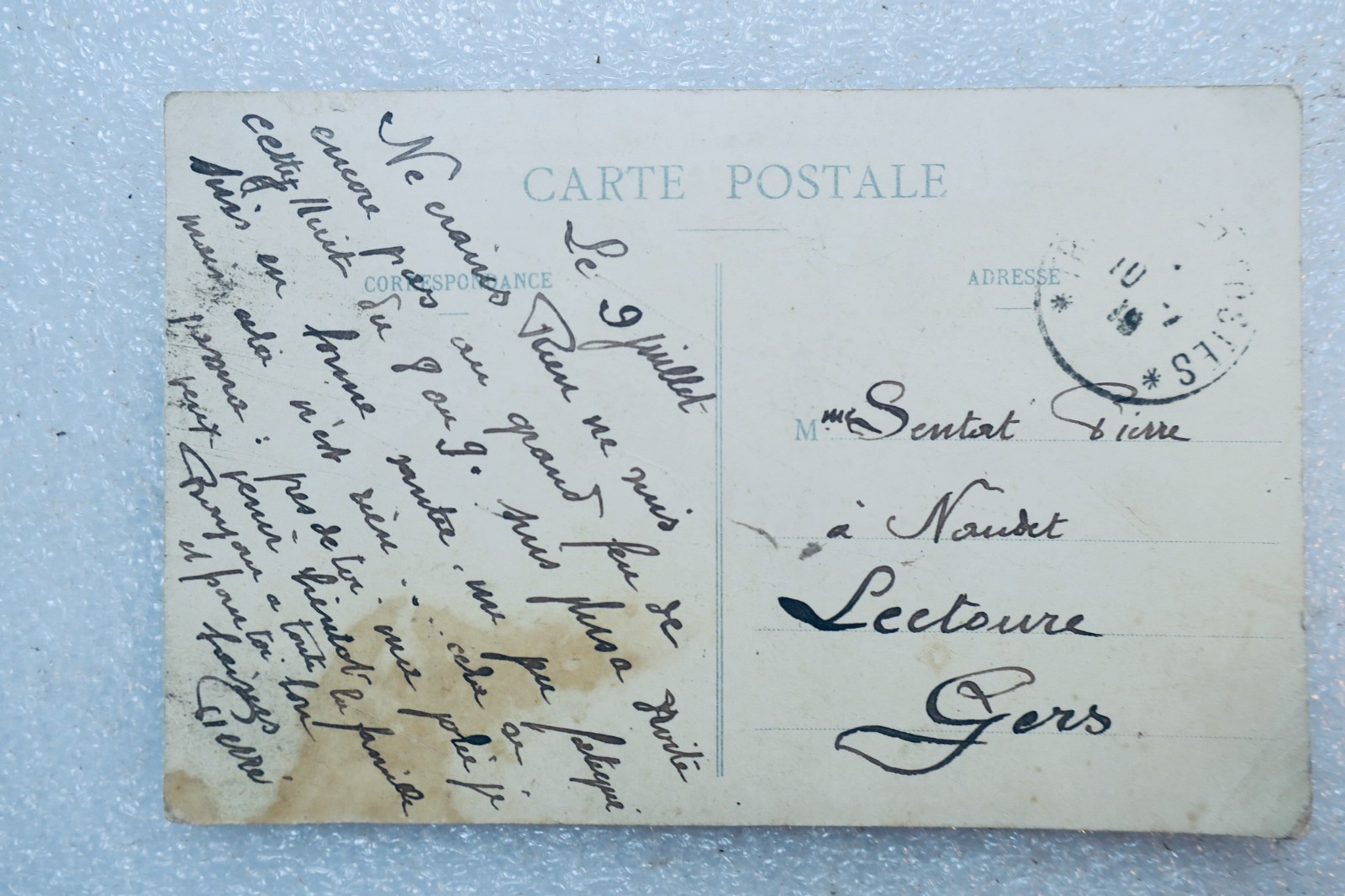 Blériot 1909 sur son monoplan - La Librairie Antique