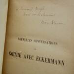 Blum GOETHE ET ECKERMANN NOUVELLES CONVERSATIONS envoi de Léon Blum 1897-1900, in-12 (livre ancien, vue 8 sur 8)