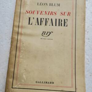 BLUM (Léon).- Souvenirs sur l'affaire 1935 EO