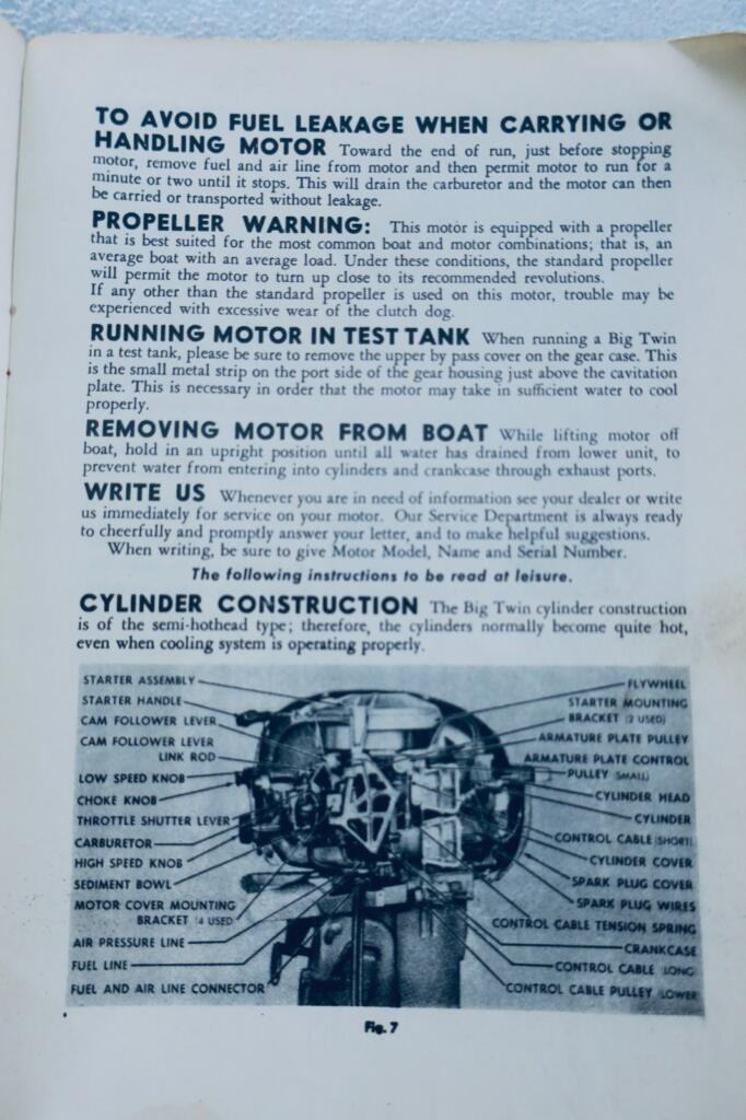 Evinrude Big Twin Außenbordmotor Bedienungsanleitung