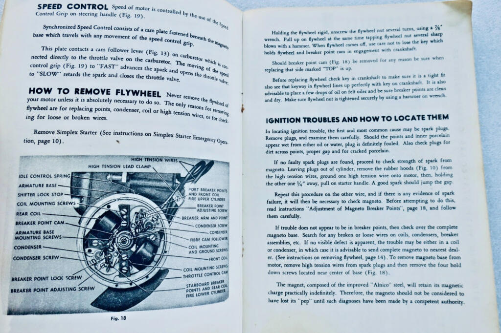 Boat EVINRUDE operating & general instructions BIG TWIN