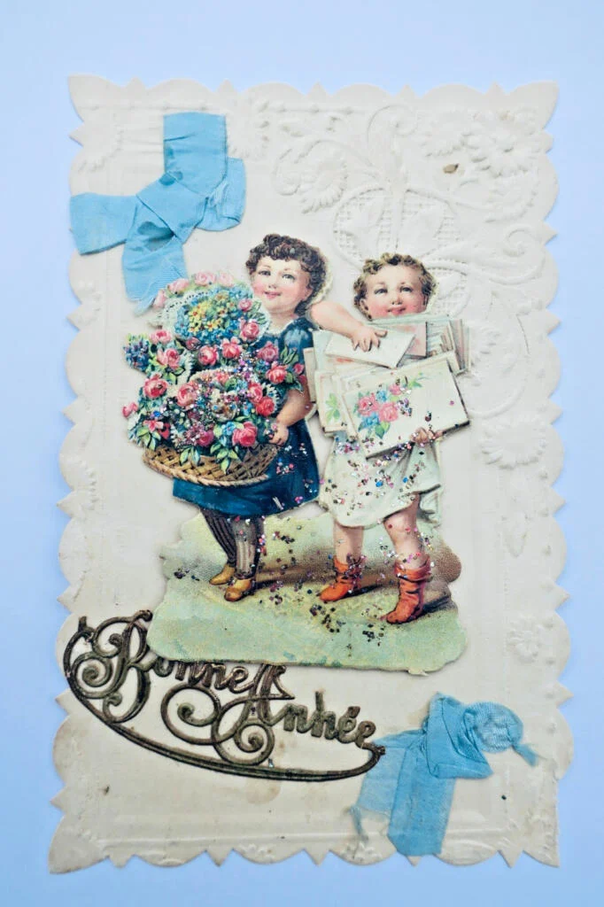 Handgestickte Blumen Grüße