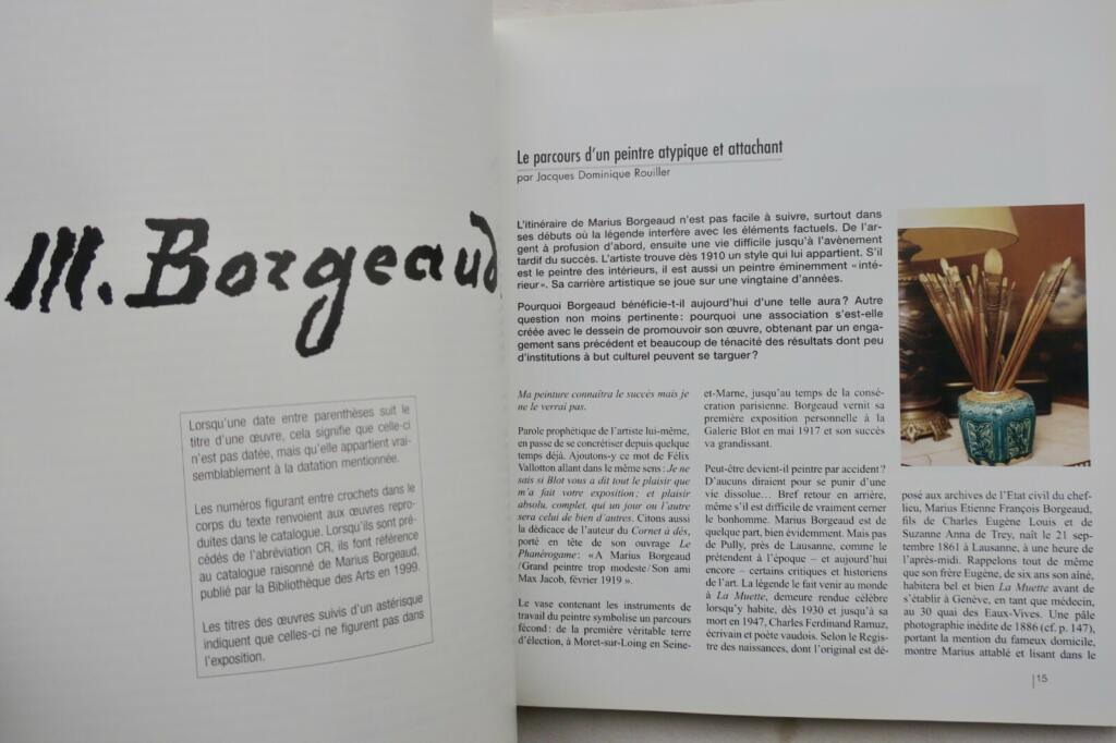 Exhibition catalog of Borgeaud's works