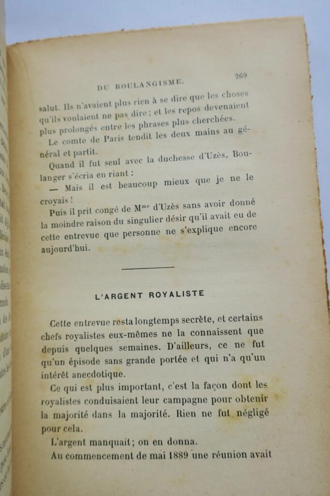 BOULANGER Les coulisses du boulangisme 1890