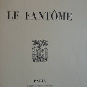 BOURGET, Paul LE FANTÔME Librairie Plon / hollande