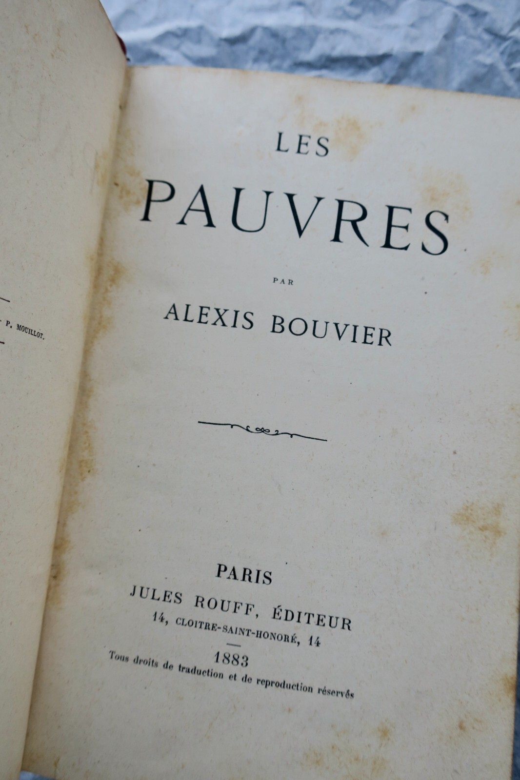 貧しい人々の生活に関する洞察<span class="lla-card-orig-wrap"><span class="lla-card-orig">❦ Bouvier, Alexis Les pauvres 1883</span></span> - La Librairie Antique