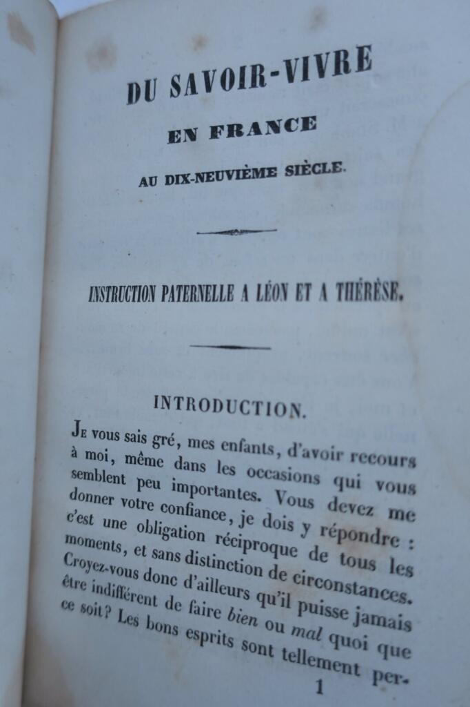 Gesellschaftsetikette im Frankreich des 19. Jahrhunderts