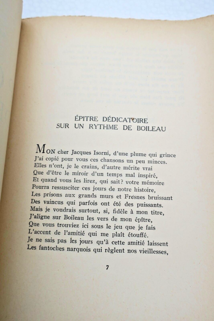 BRASILLACH ROBERT POEMES DE FRESNES LES SEPT COULEURS