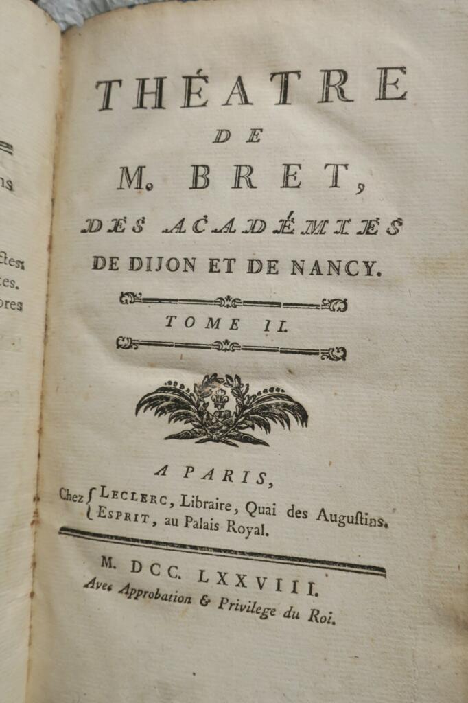 Théâtre von Mr. Bret, Paris 1778