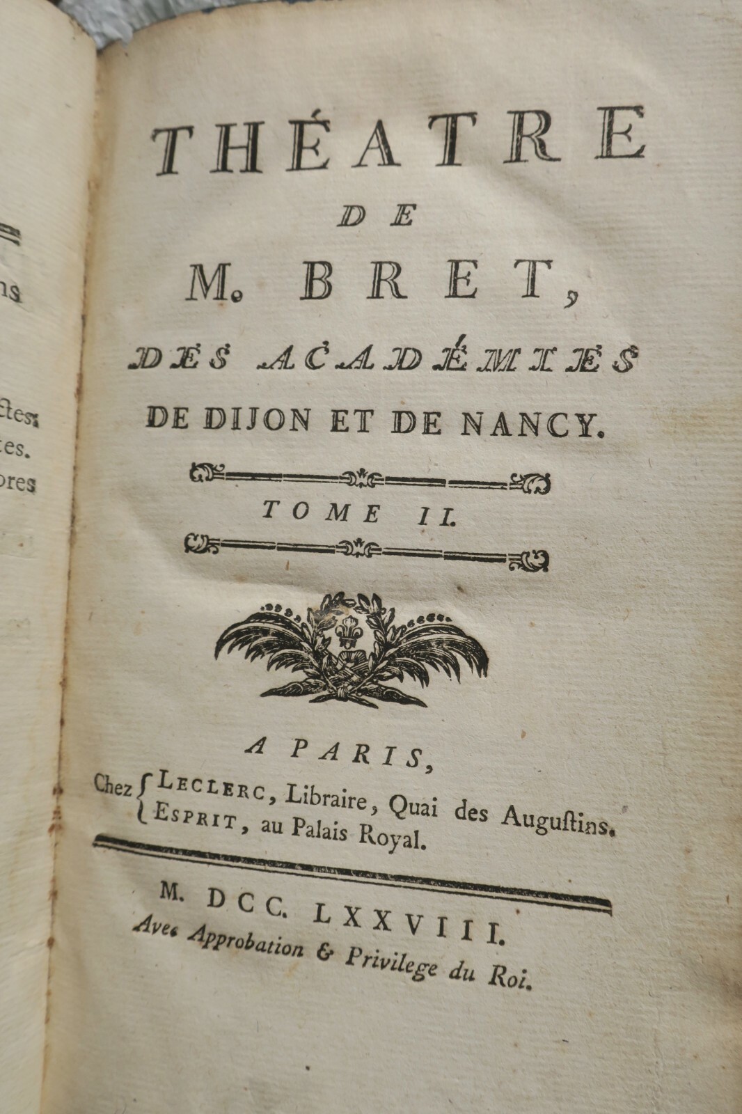 BRET Théatre de Mr. Bret 1778 + reliures armoriées - Image 9