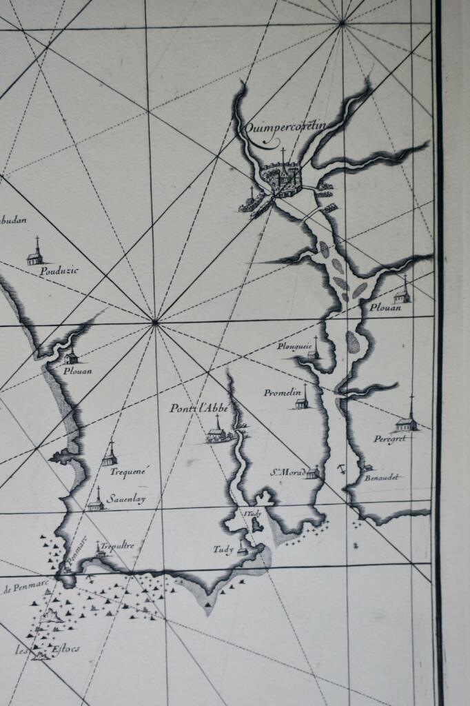 Bretagne Carte 62,5 x 90 cm calcographie musée du Louvre