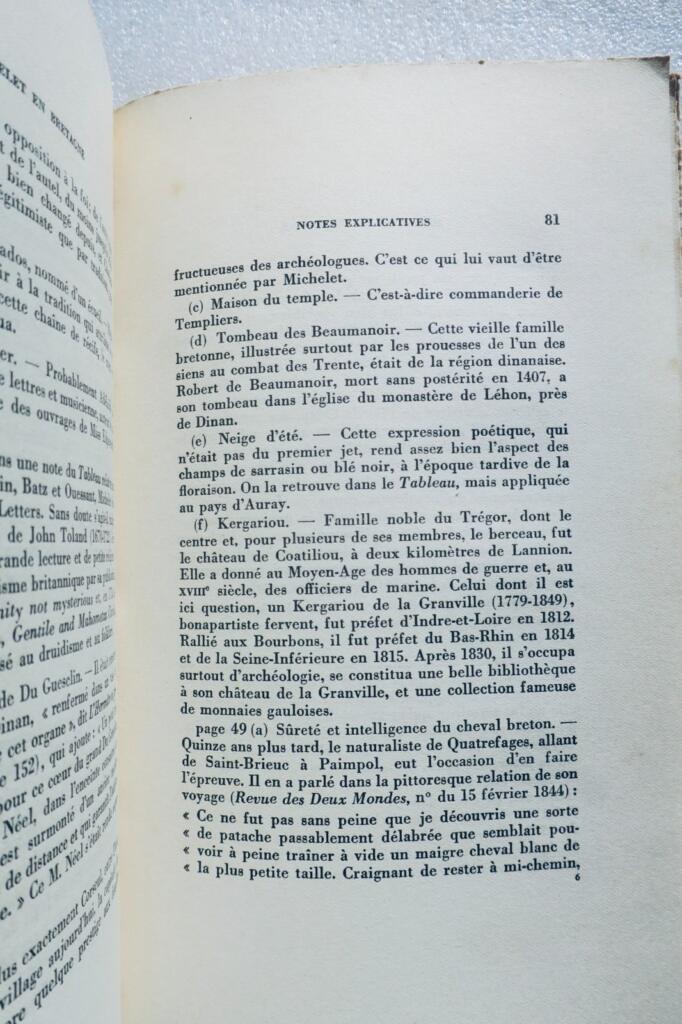 Michelet's Unpublished Brittany Journal, August 1831