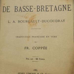 Bretagne Trente Mélodies Populaires de Basse-Bretagne 1885