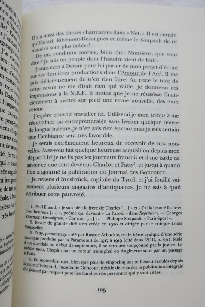 Surrealist correspondence with art patron Doucet