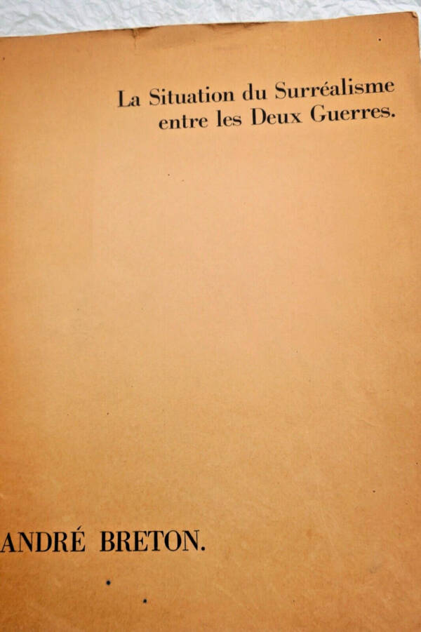 Surrealism Between Two Wars: A Discourse