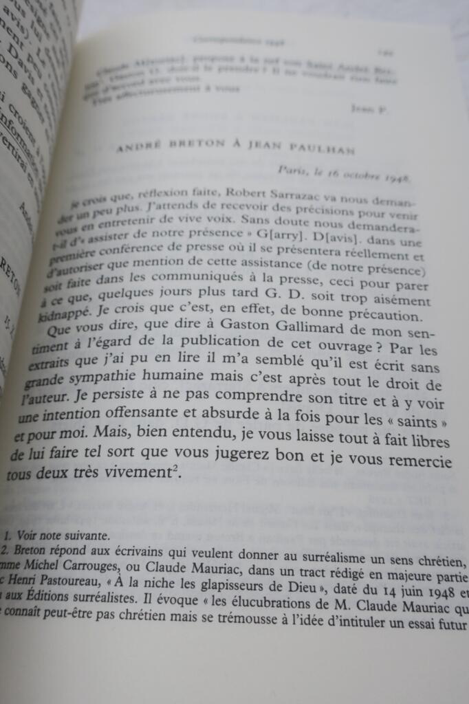 ブレトンとポールハンの書簡