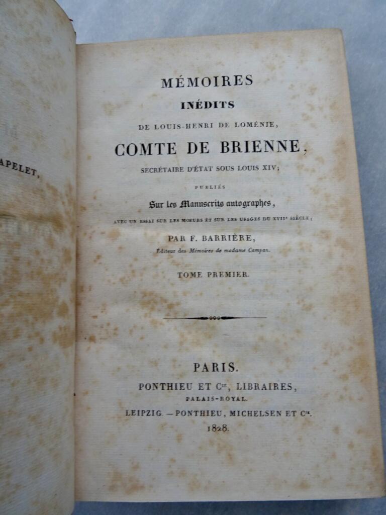 Unpublished Memoirs of Louis-Henri de Loménie