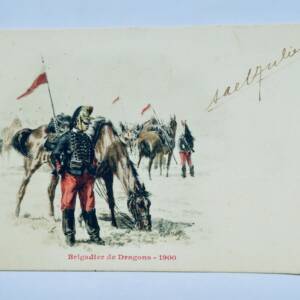 Brigadier de dragons 1900 Malespine del. Bergeret Nancy