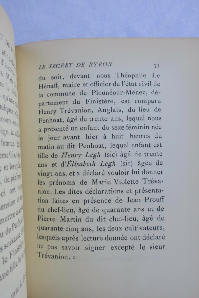 Byrons Geheimnis