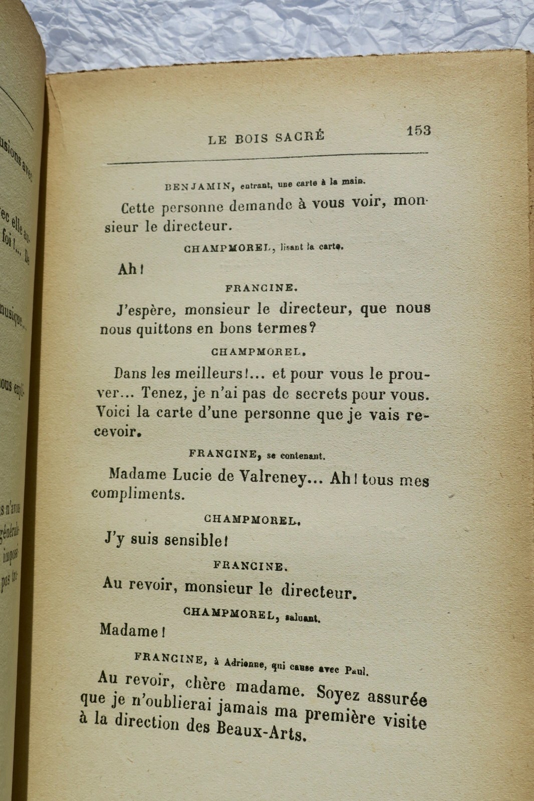 CAILLAVET & DE FLERS ROBERT LE BOIS SACRE COMEDIE EN TROIS ACTES - La Librairie Antique
