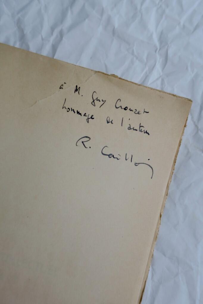 CAILLOIS Procès intellectuel de l’art (exposé des motifs) 1935