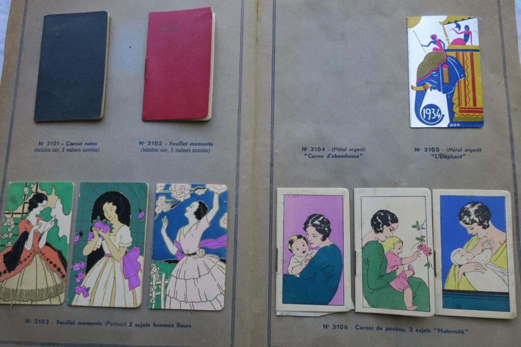 Sample display calendars for 1934