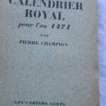 Calendrier royal pour l'an 1471