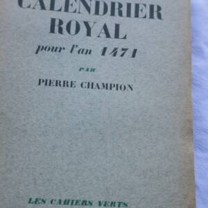 Calendrier royal pour l'an 1471