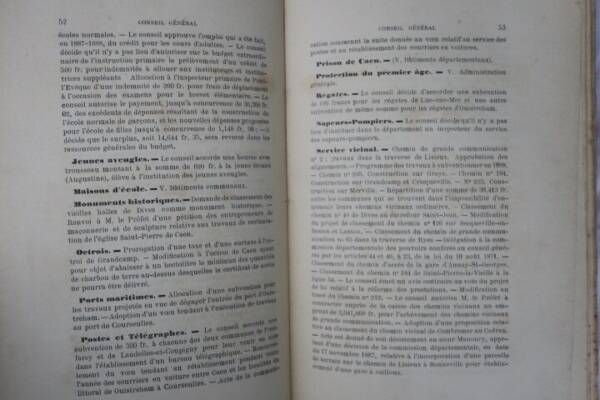 Verwaltungsjahruch des Departements Calvados 1889