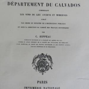 Calvados Dictionnaire topographique du département du Calvados,1883