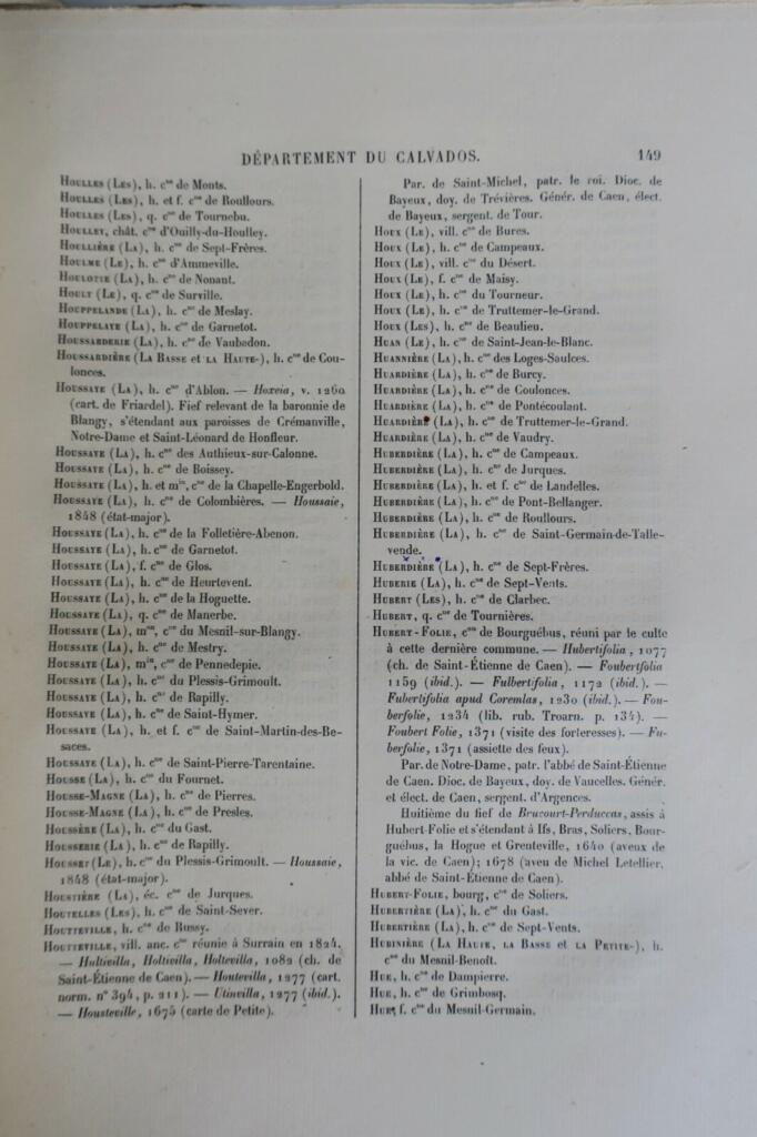Calvados Topographical Dictionary 1883