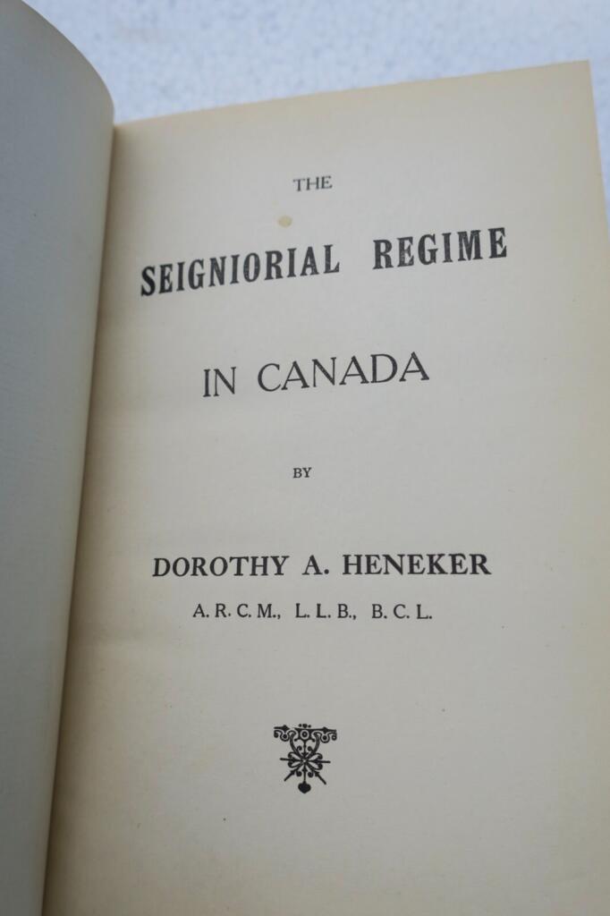 Seigniorial Land System in French Canada