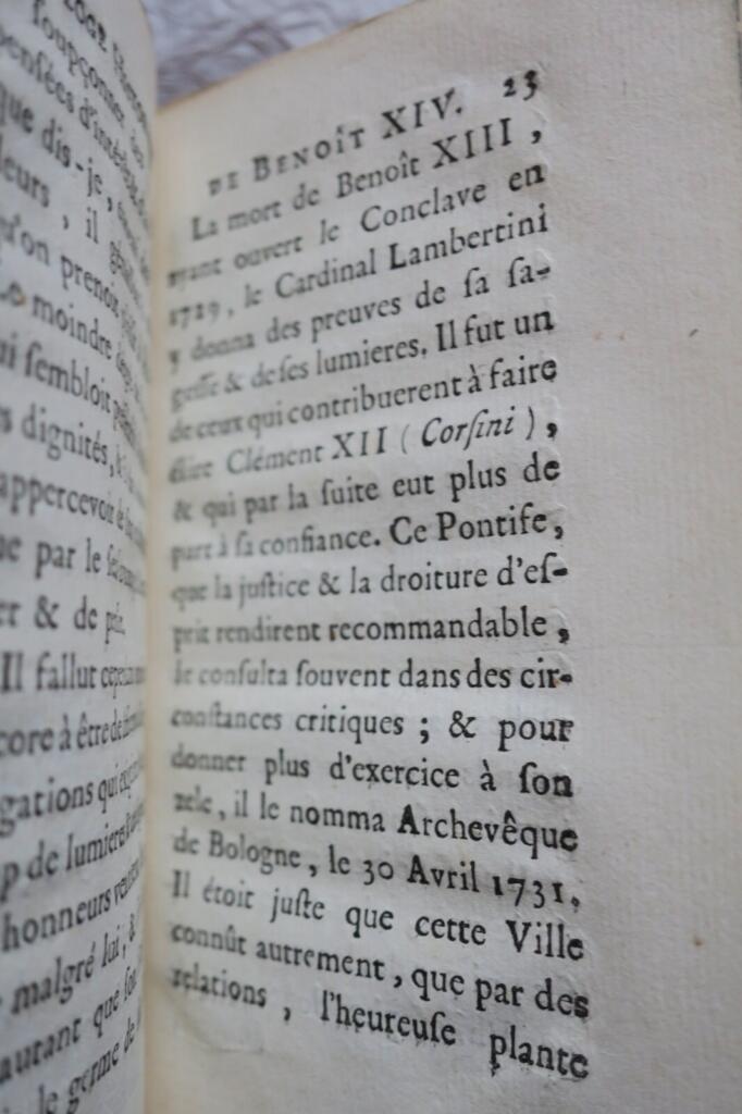CARACCIOLI Eloge historique de Benoist XIV