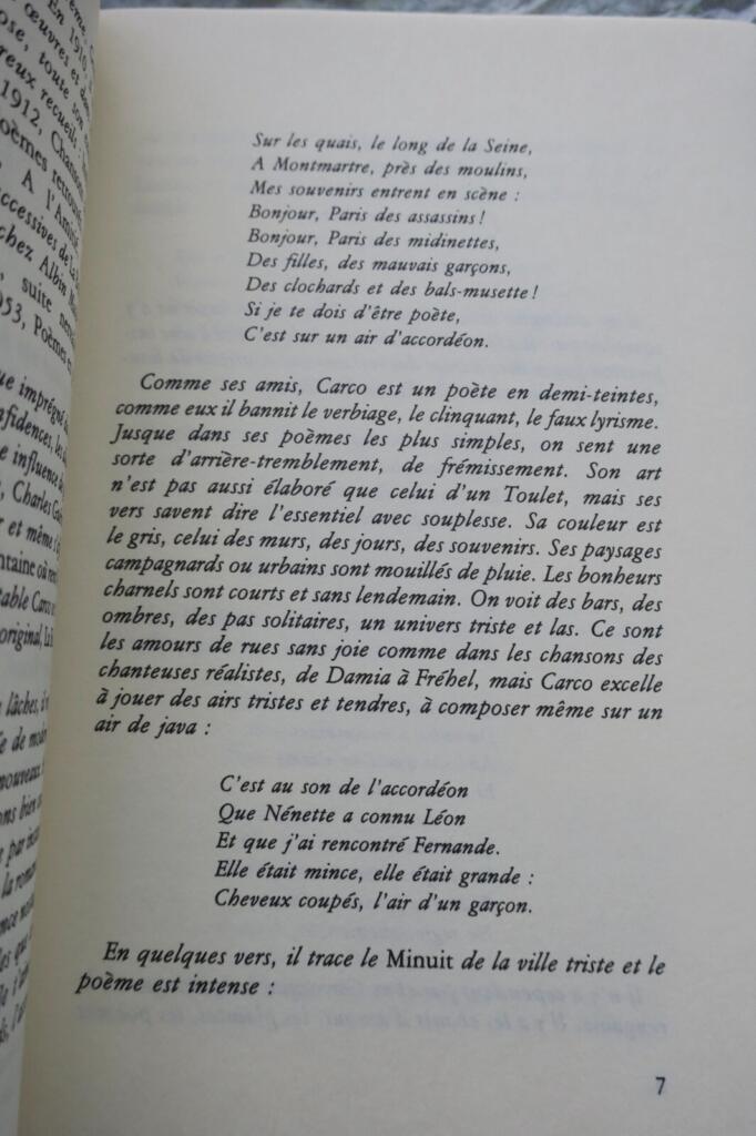 CARCO FRANCIS LA BOHEME ET MON COEUR : PREMIERS VERS…