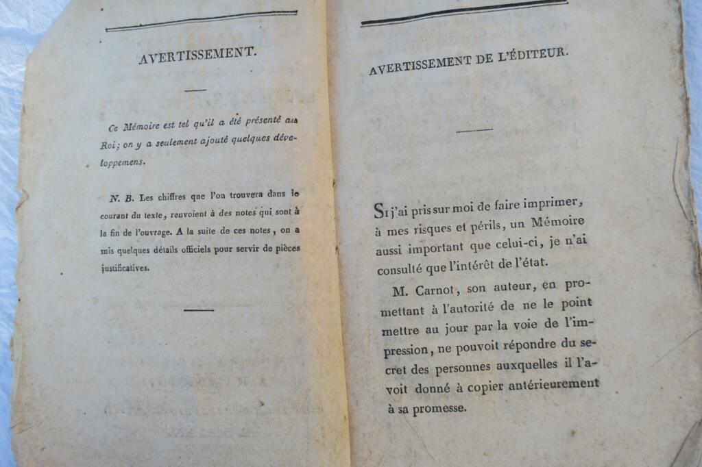 Carnot's Memorial to the King, July 1814