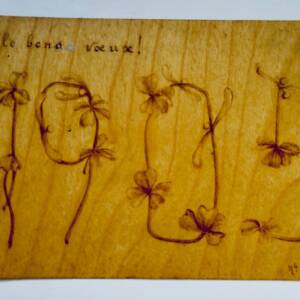 Carte postale en bois 1905