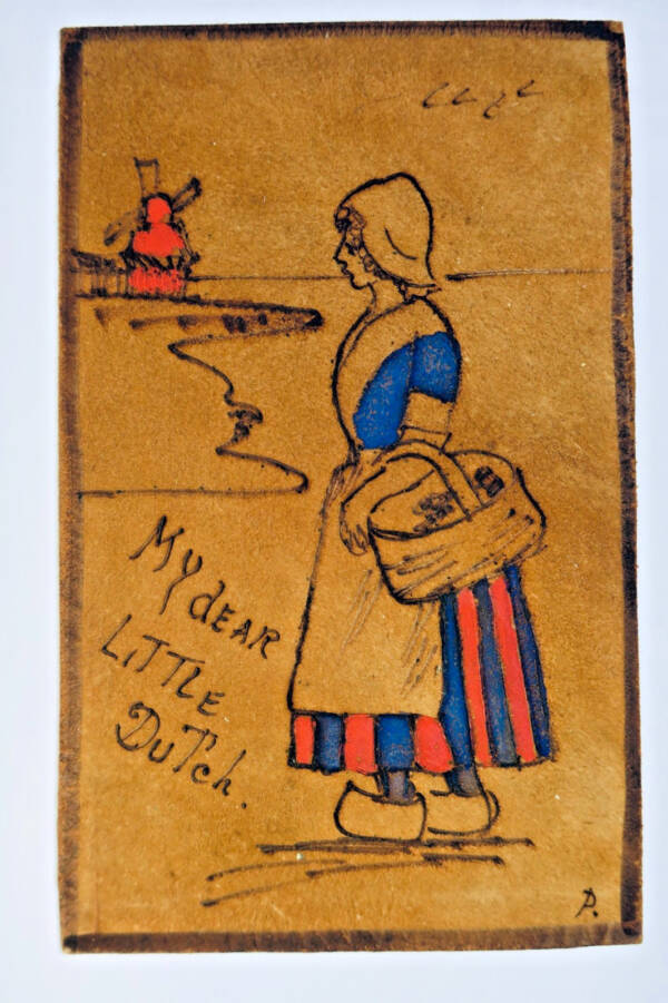 Carte postale en cuir My dear Little Dutch