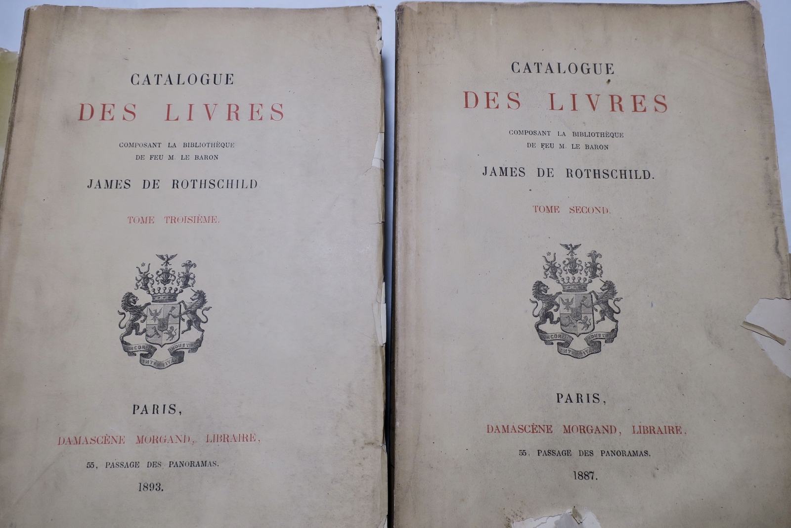 Catalogue des livres composant la bibliothèque de feu M. le baron James de Ro... – Image 2