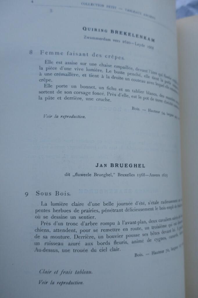 Catalogue des Tableaux Anciens Formant la Collection Petit 1913