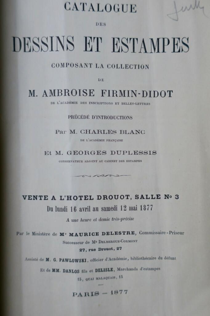 Firmin-Didot 绘画和印刷品目录